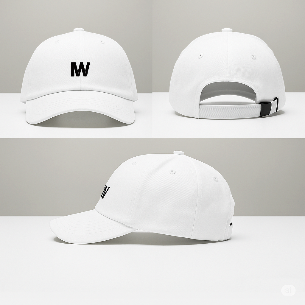 Mishwear Premium Classic Cap – Arctic White Unisex Edition