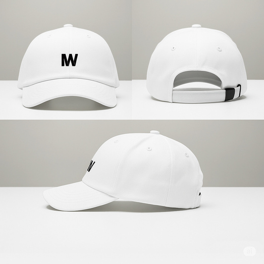 Mishwear Premium Classic Cap – Arctic White Unisex Edition